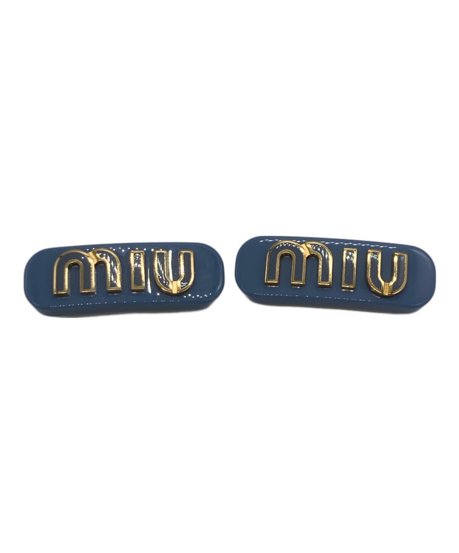 miumiu ヘアクリップ ブルー 中古・古着通販】MIU MIU (ミュウミュウ) ヘアクリップ ブルー