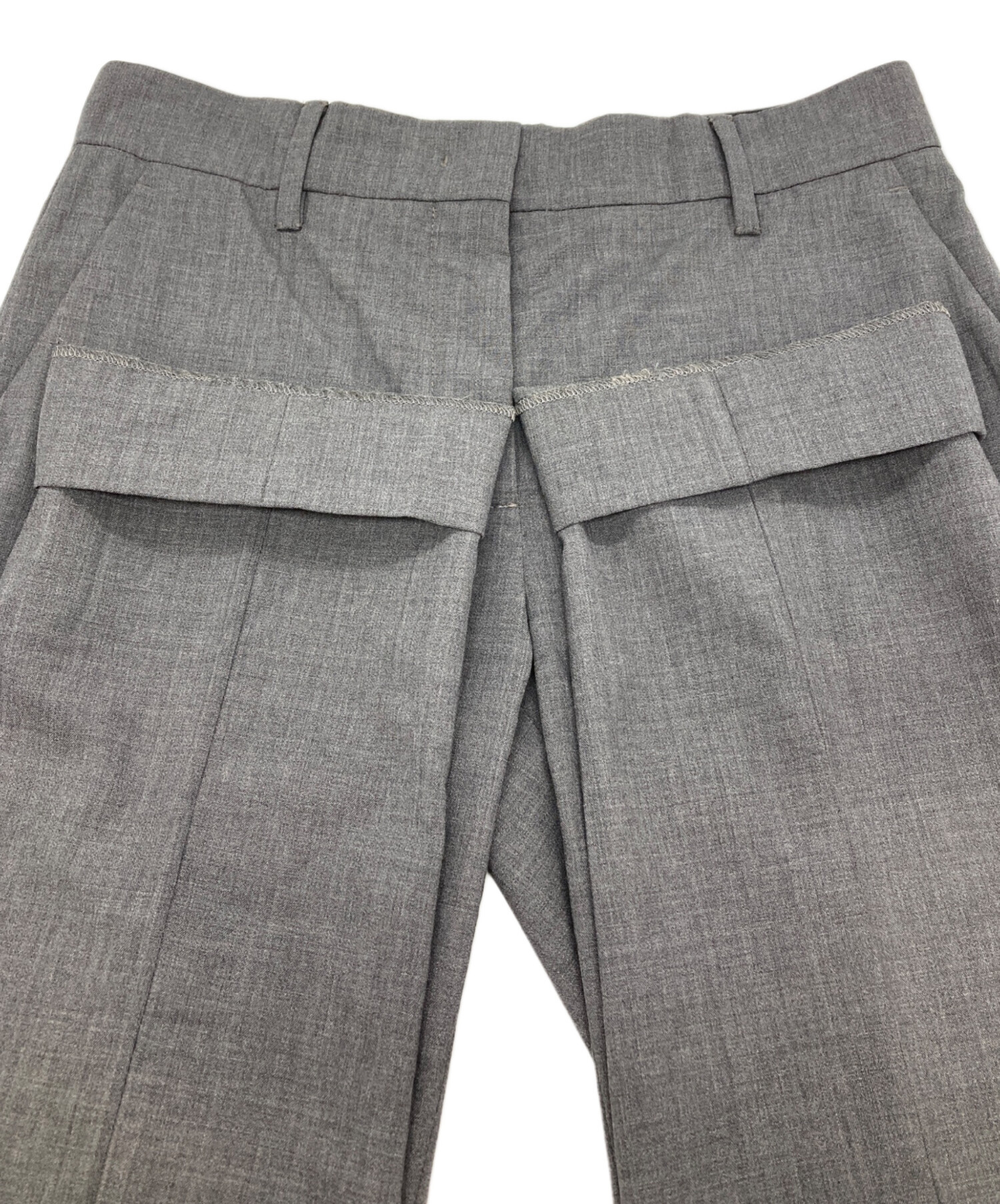 【90s】PRADA スラックス　グレー　サイズ50 90年代初期 中古・古着通販】PRADA (プラダ) テーパードスラックス グレー サイズ