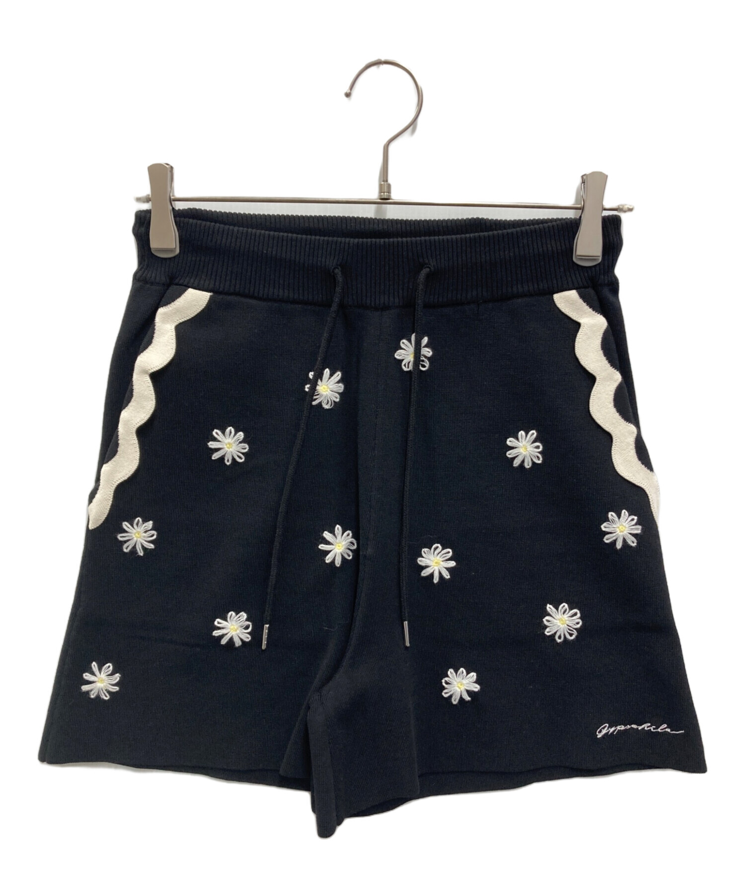 Gypsohila Flower Short Pants ブラック 中古・古着通販】Gypsohila (ジプソフィア) Flower Short Pants