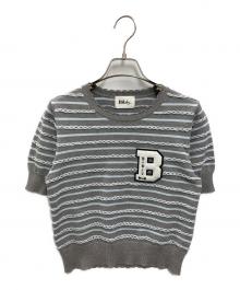 中古・古着通販】Bibiy. (ビビィ) B. BORDER LOCK KNIT ブルー×グレー