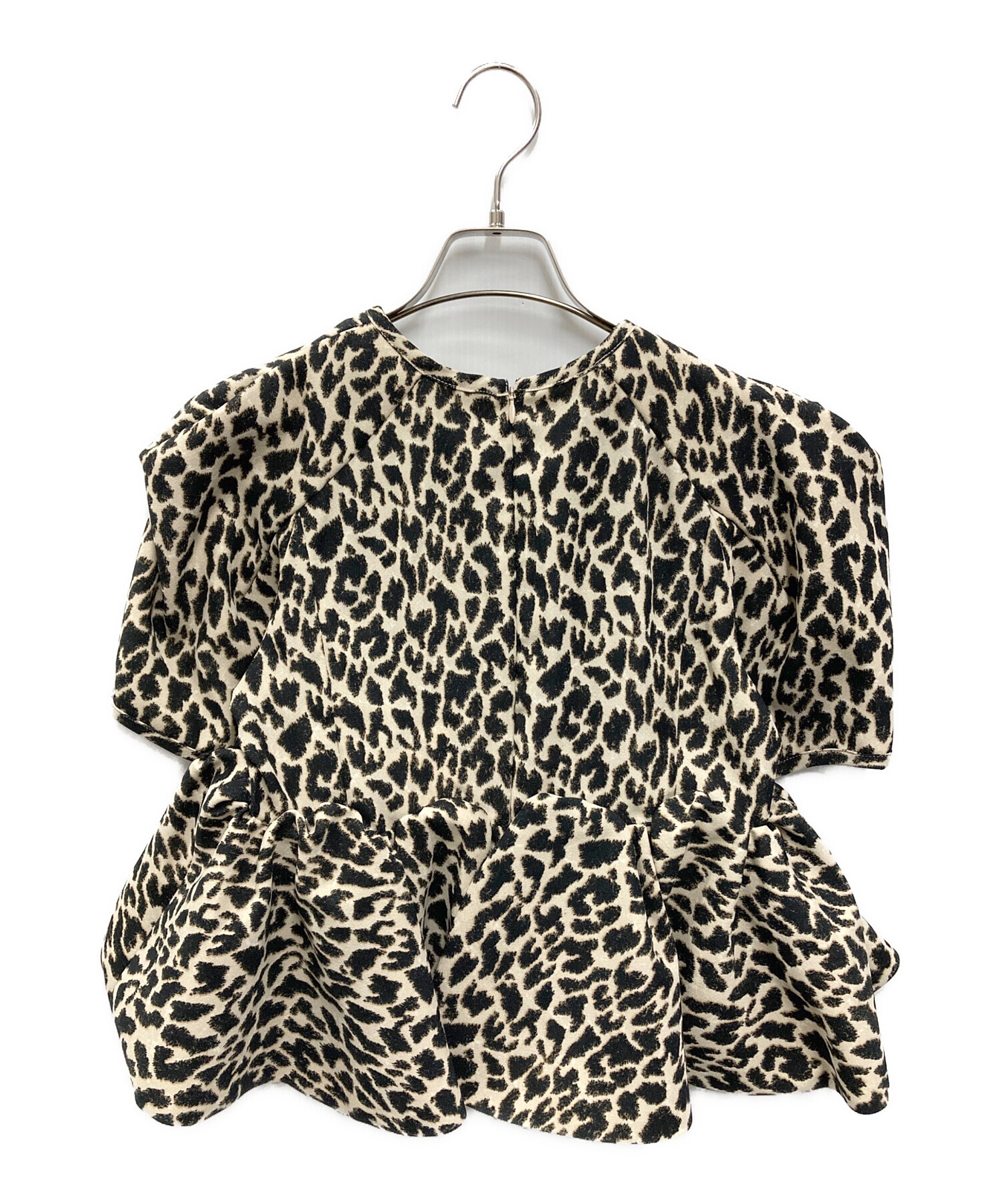 中古・古着通販】Bibiy. (ビビィ) VERO PEPURAMU LEOPARD TOP ブラック
