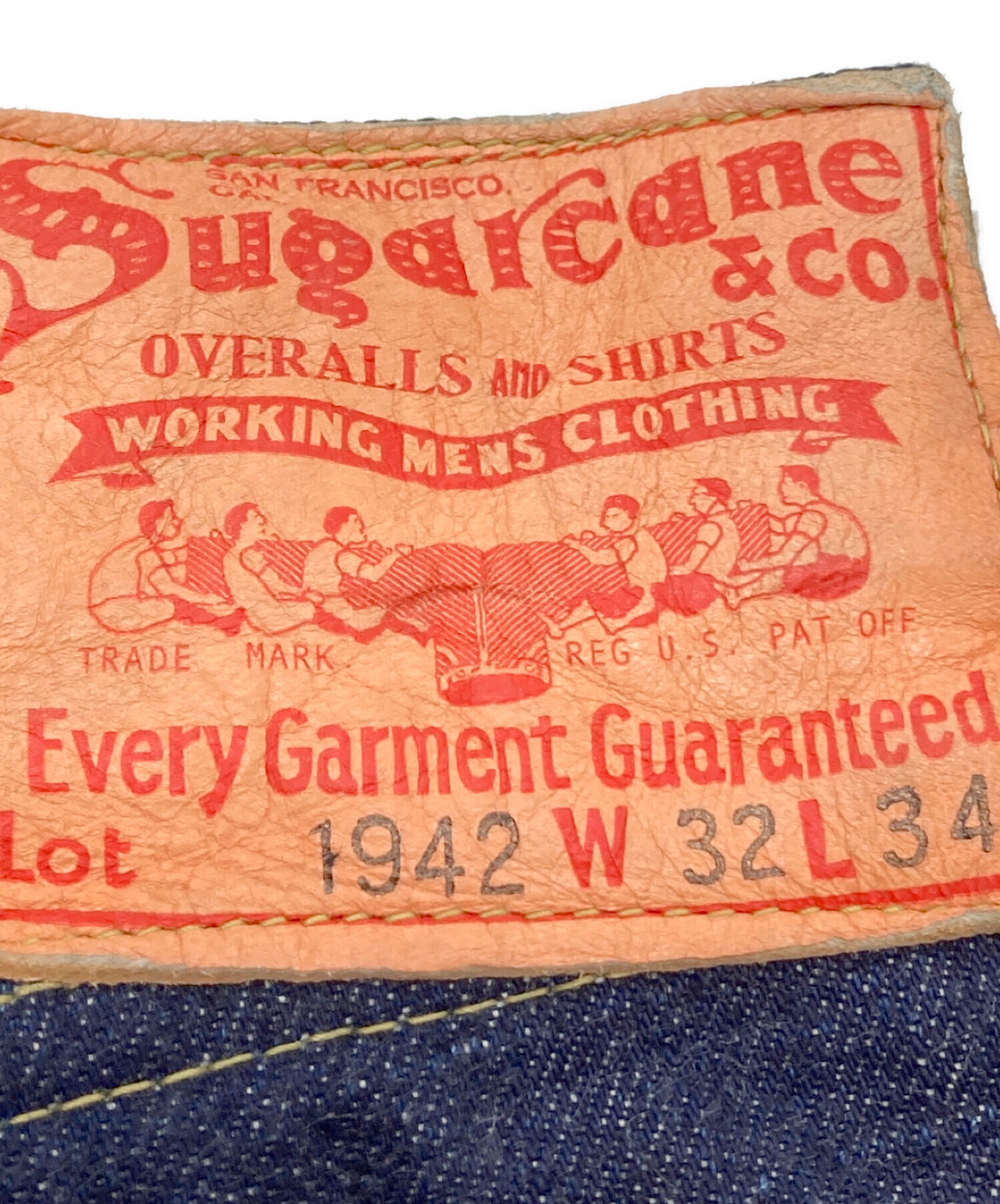 中古・古着通販】SUGAR CANE (シュガーケーン) 14oz. BLUE DENIM WAIST
