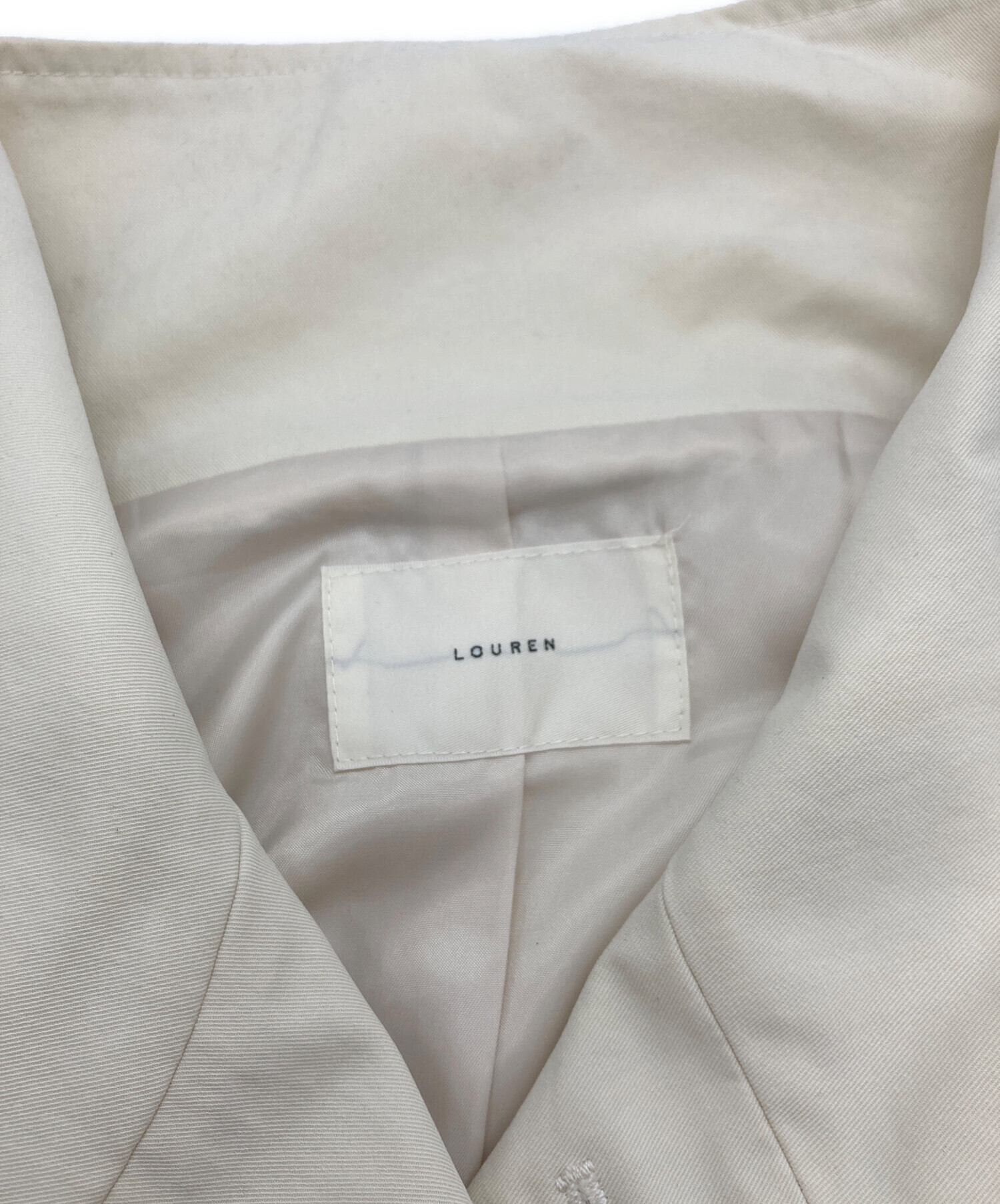 中古・古着通販】louren (ローレン) trapeze coat アイボリー サイズ