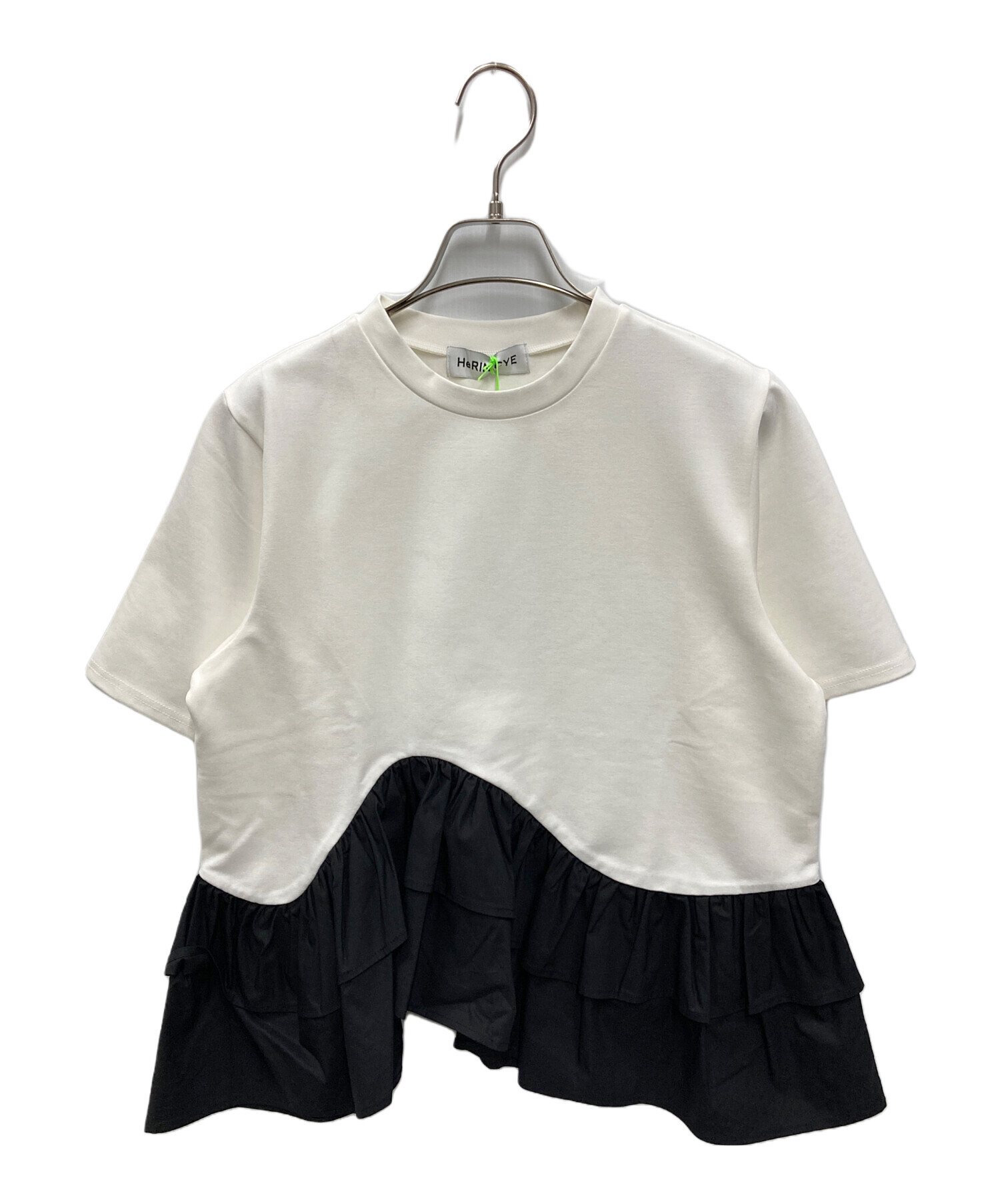 HeRIN.CYE ponte peplam tops へリンドットサイ 中古・古着通販】HeRIN.CYE (ヘリンドットサイ) Frill hem ponte tops