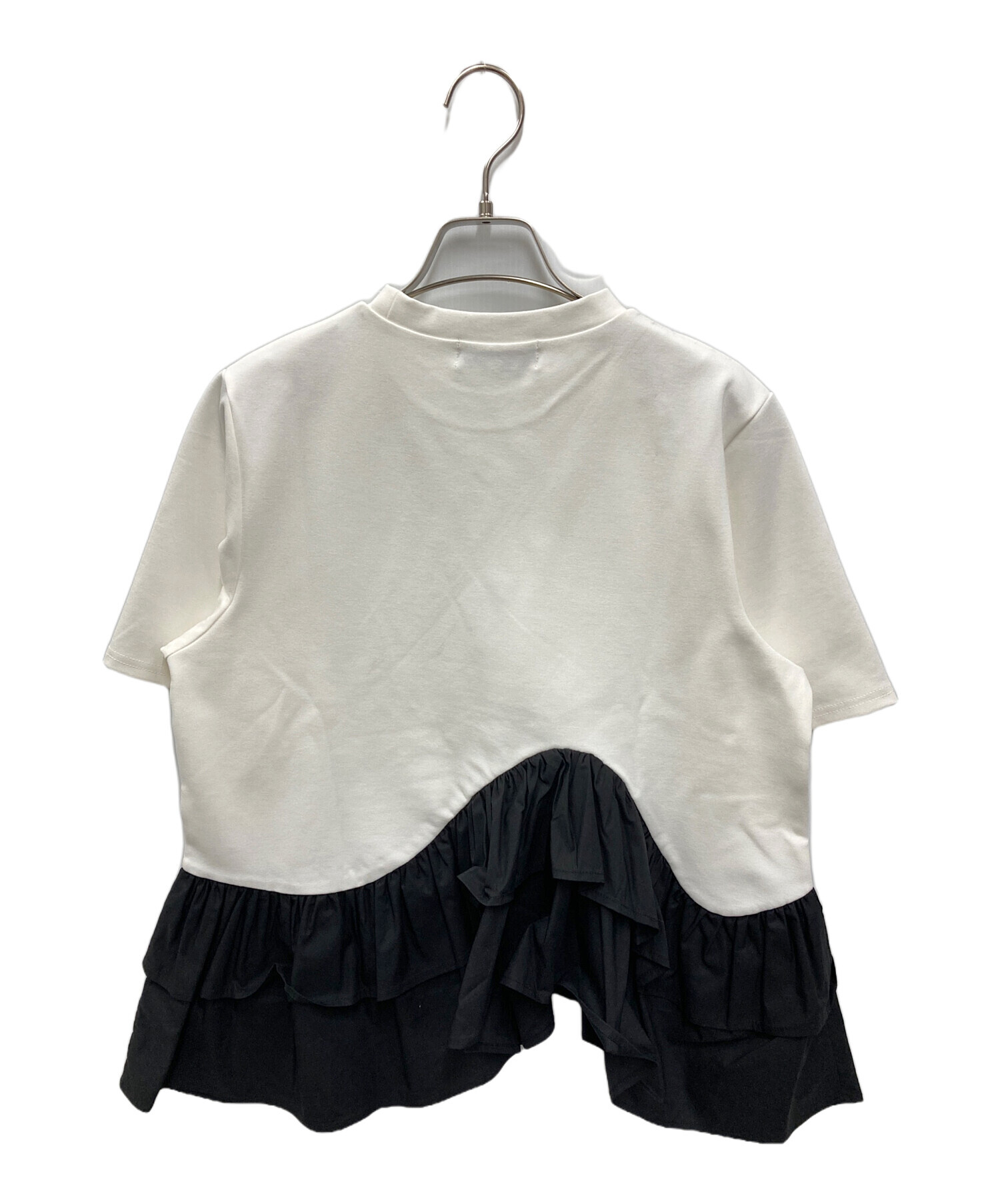 HeRIN.CYE Frill hem ponte tops ホワイト 中古・古着通販】HeRIN.CYE (ヘリンドットサイ) Frill hem ponte tops