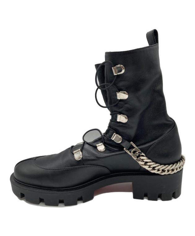美品　クリスチャンルブタン黒いレザーエンジニアブーツ　EU36,5 中古・古着通販】Christian Louboutin (クリスチャン・ルブタン) Horse