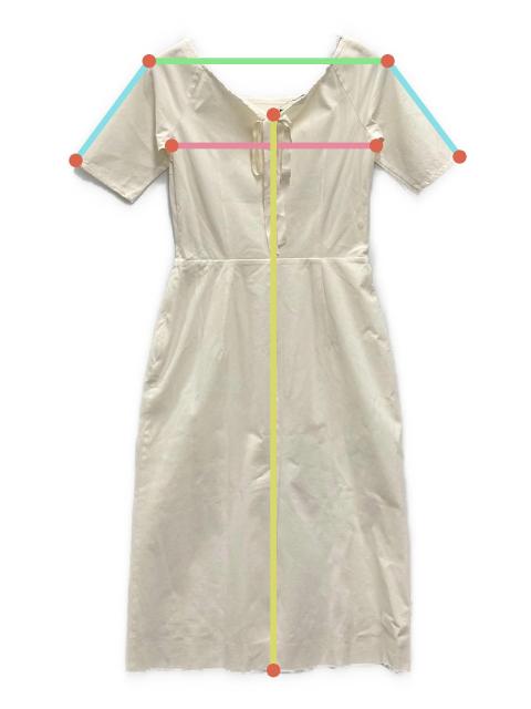 中古・古着通販】PRADA (プラダ) 半袖ワンピース ホワイト サイズ:40