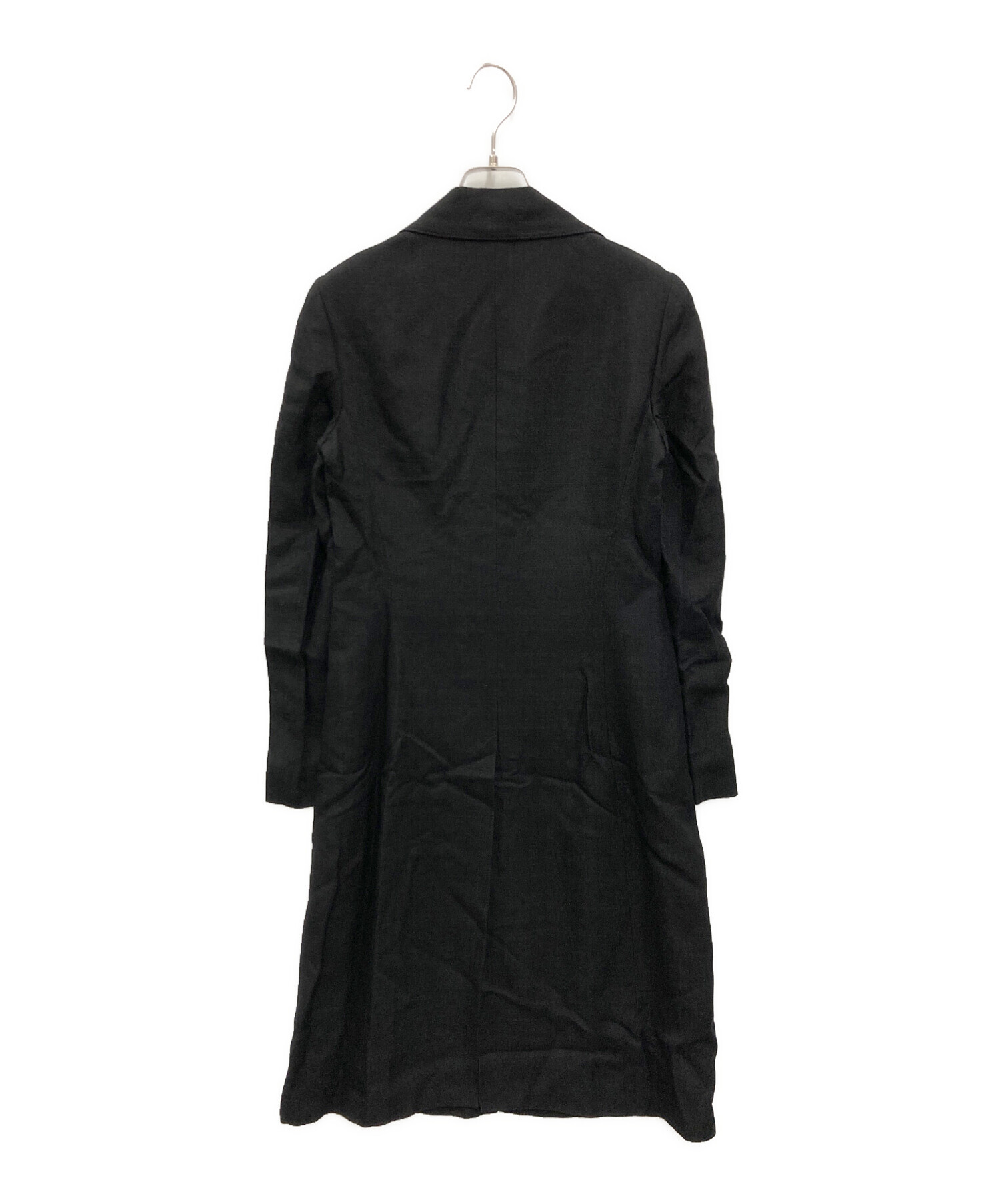 中古・古着通販】PRADA (プラダ) レーヨン チェスターコート ブラック