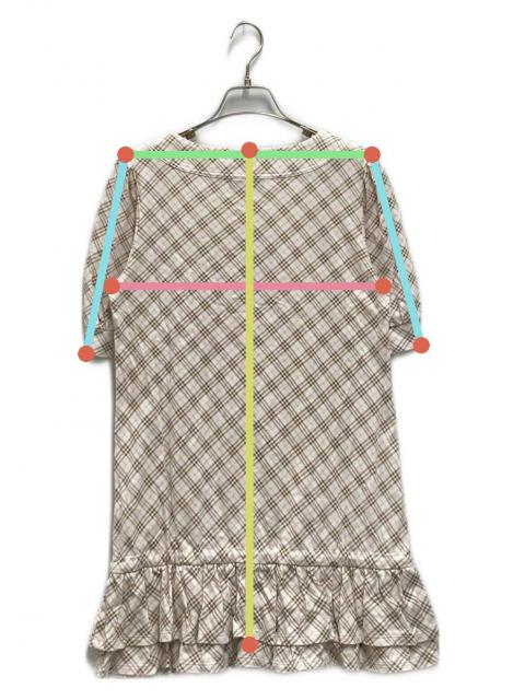 BURBERRY BLUE LABEL チェック柄 半袖チュニック 38 BURBERRY BLUE 