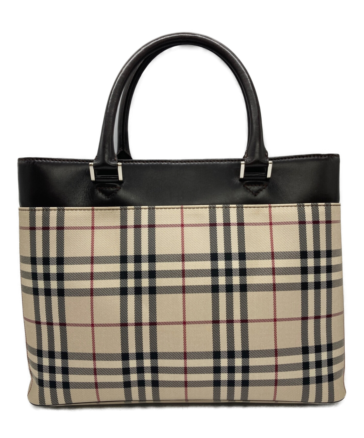 中古・古着通販】BURBERRY (バーバリー) ノバチェックハンドバッグ