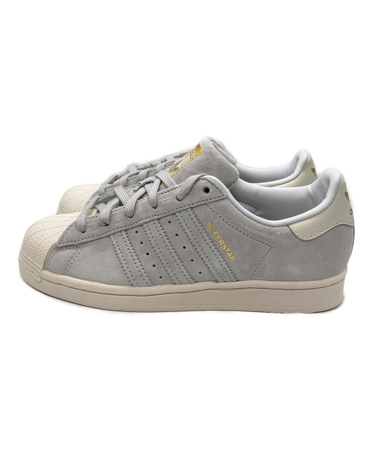 AD-STAR スニーカー クリーム/グレー 中古・古着通販】adidas (アディダス) SUPER STAR ローカット