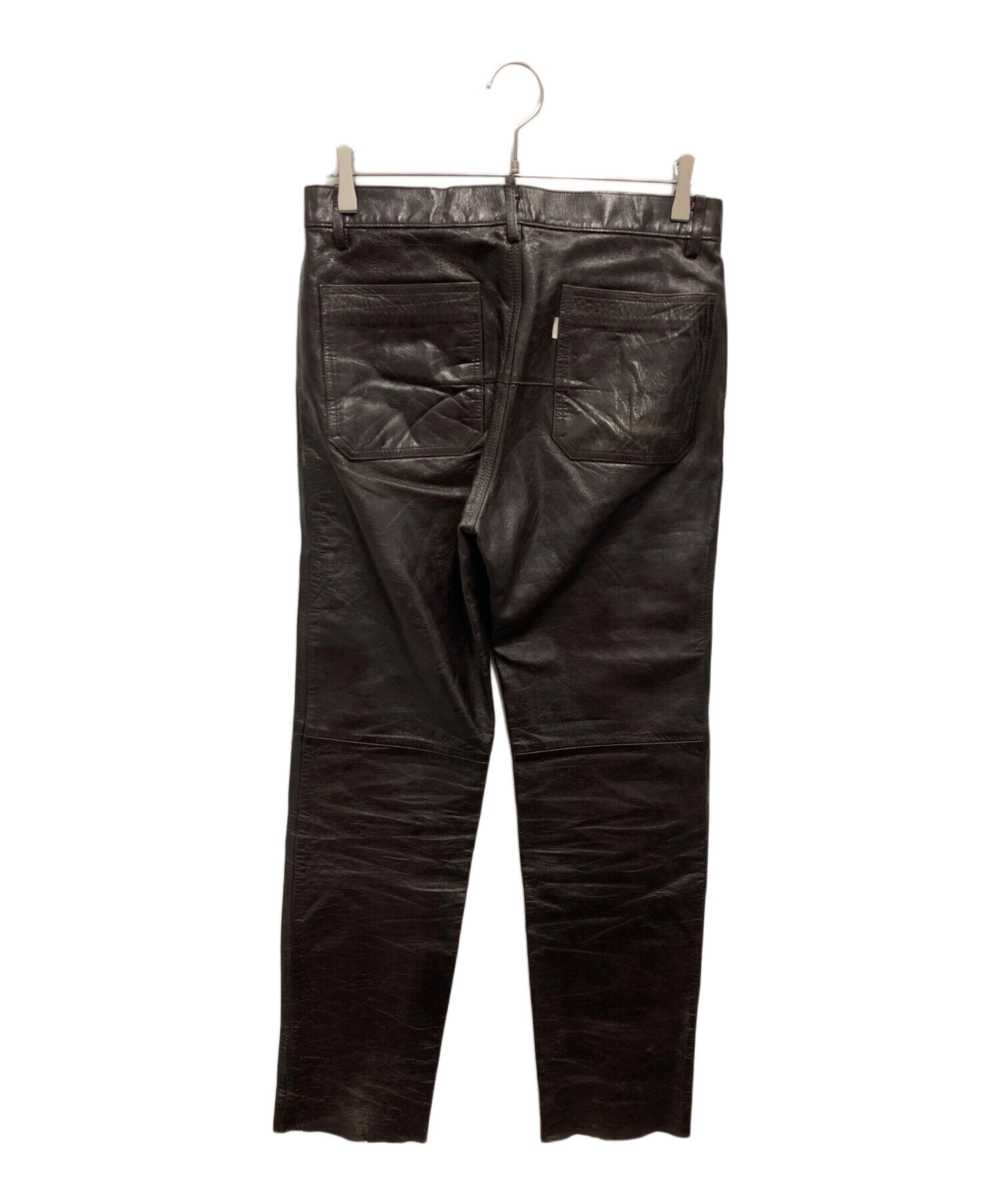 s*o様 UNDERCOVER レザーパンツ黒　4サイズ アンダーカバー 中古・古着通販】UNDERCOVER (アンダーカバー) レザーパンツ ブラウン