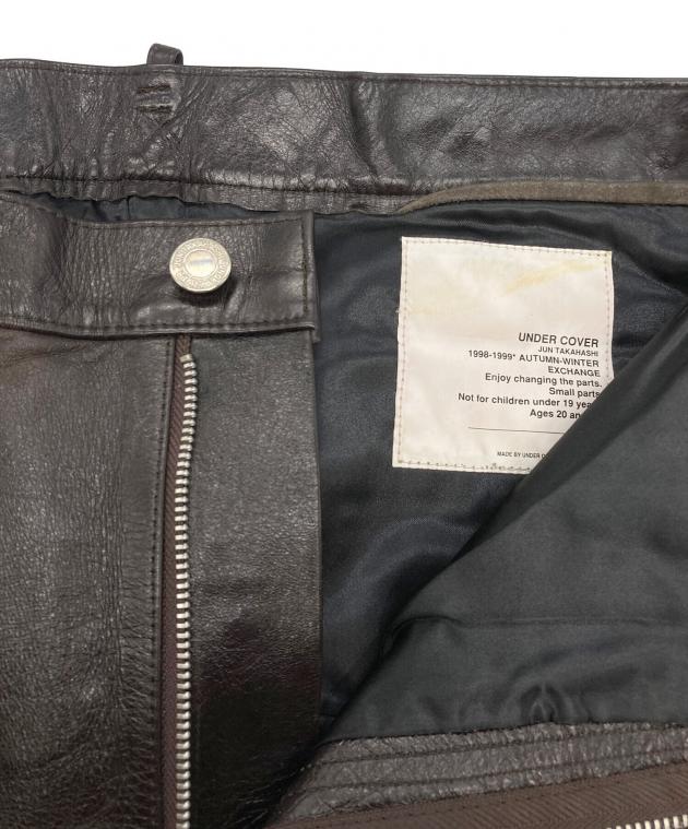 中古・古着通販】UNDERCOVER (アンダーカバー) レザーパンツ ブラウン