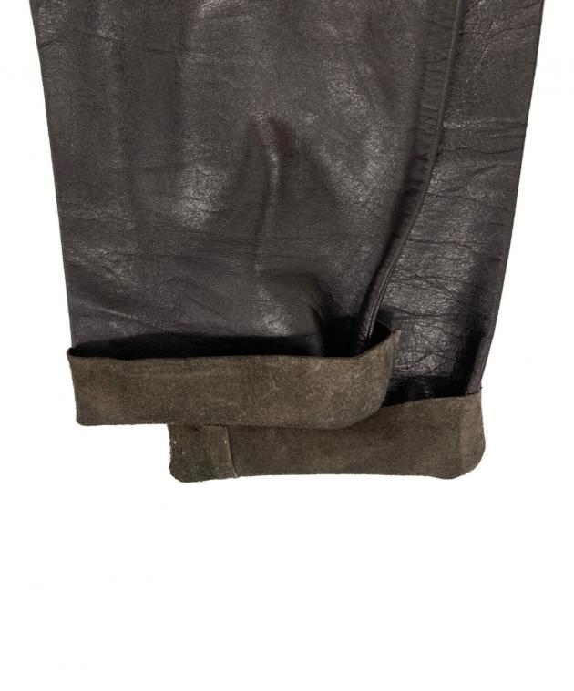 中古・古着通販】UNDERCOVER (アンダーカバー) レザーパンツ ブラウン
