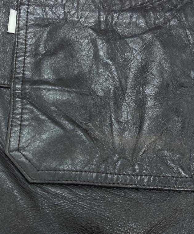 中古・古着通販】UNDERCOVER (アンダーカバー) レザーパンツ ブラウン