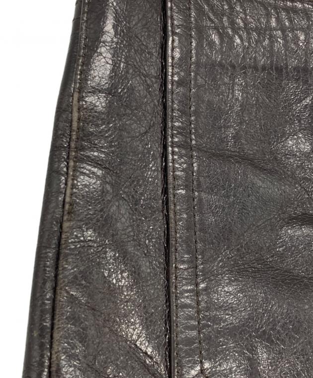 中古・古着通販】UNDERCOVER (アンダーカバー) レザーパンツ ブラウン