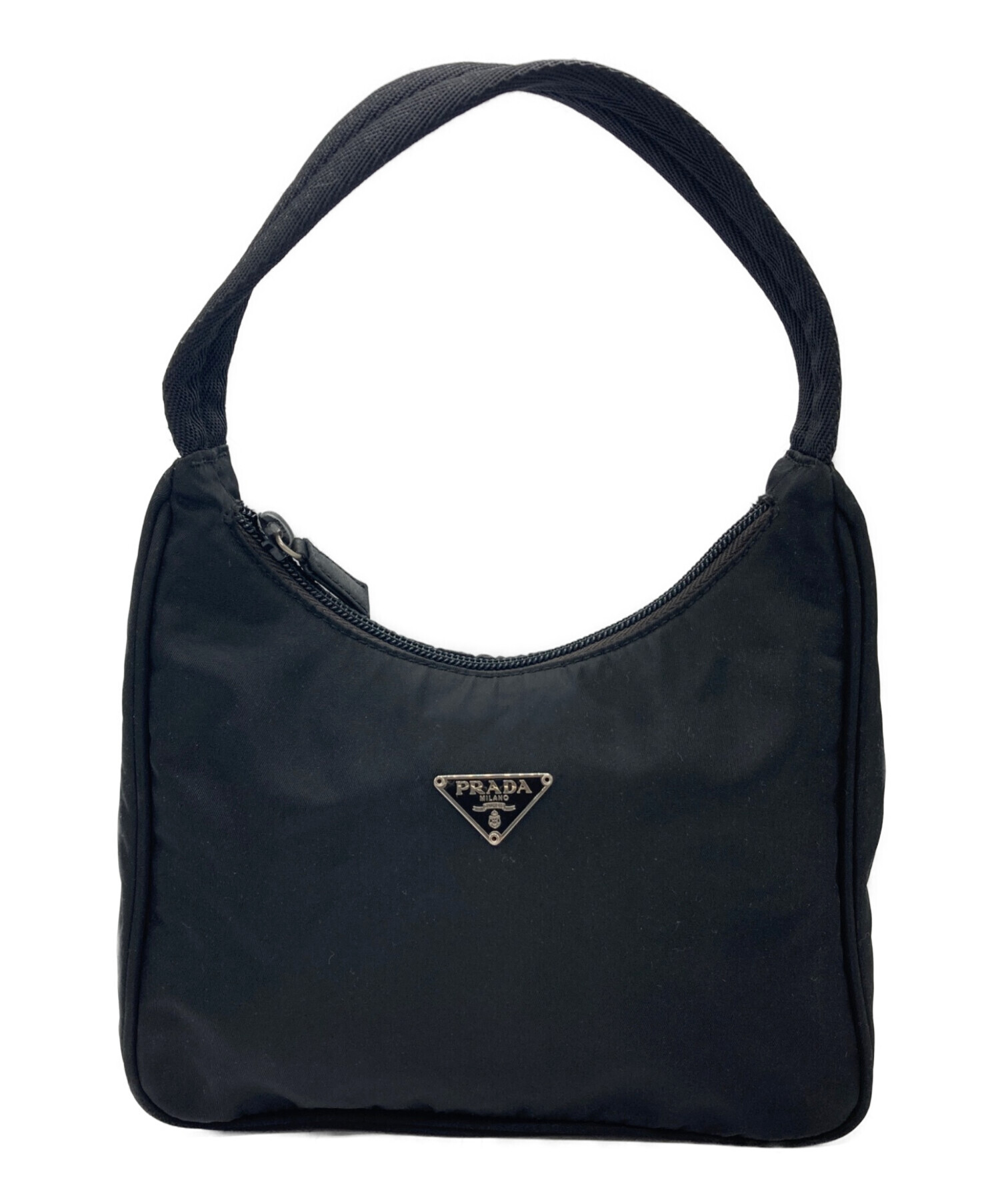PRADA プラダ ナイロン ミニハンドバッグ 中古・古着通販】PRADA (プラダ) ナイロンミニバッグ ブラック
