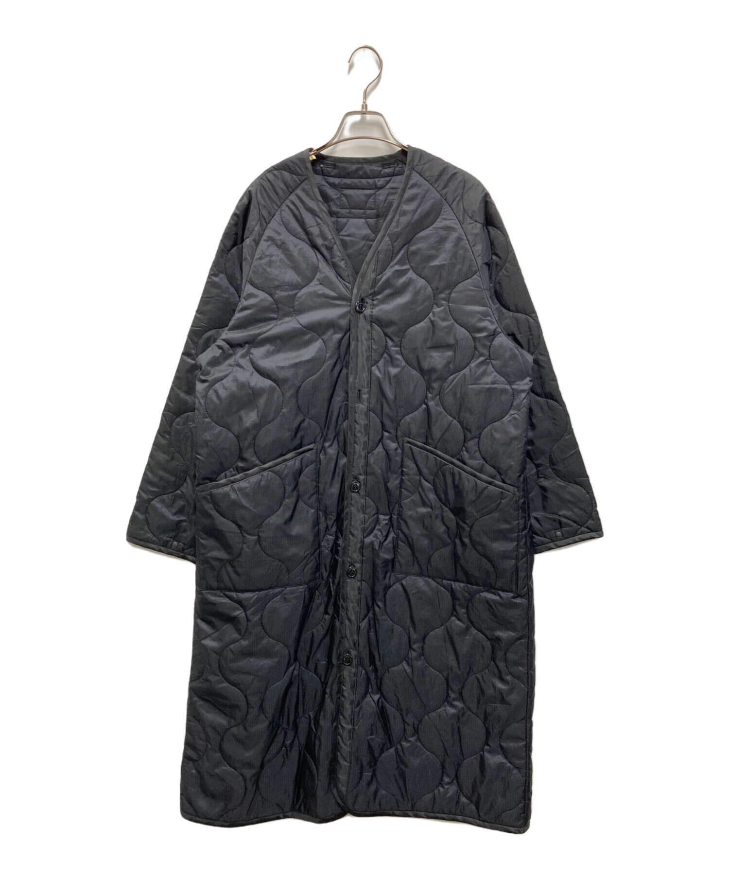 中古・古着通販】HYKE (ハイク) QUILTED LINER COAT ブラック サイズ:M