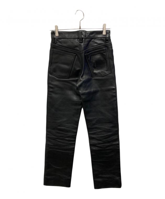 中古・古着通販】VANSON (バンソン) レザーパンツ ブラック サイズ:W28