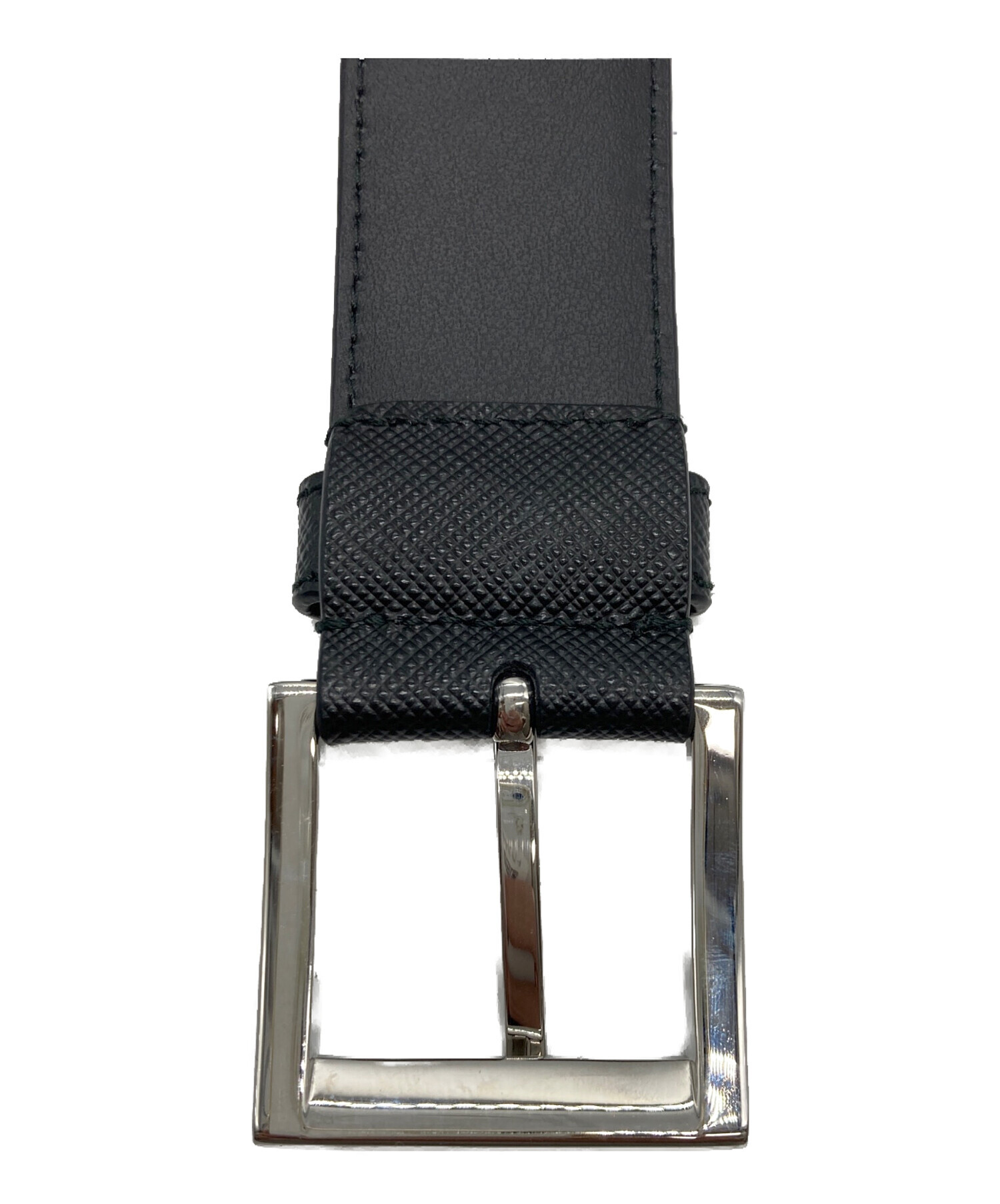 中古・古着通販】PRADA (プラダ) サフィアーノレザーベルト ブラック