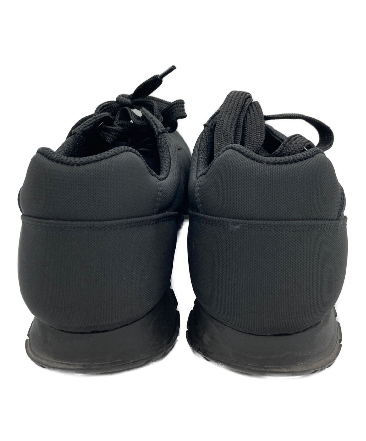 販売5/2まで　最終値下げ　PRADA ブラック デカロゴ　スニーカー　ナイロン 中古・古着通販】PRADA (プラダ) RE-NYLON ローカットスニーカー