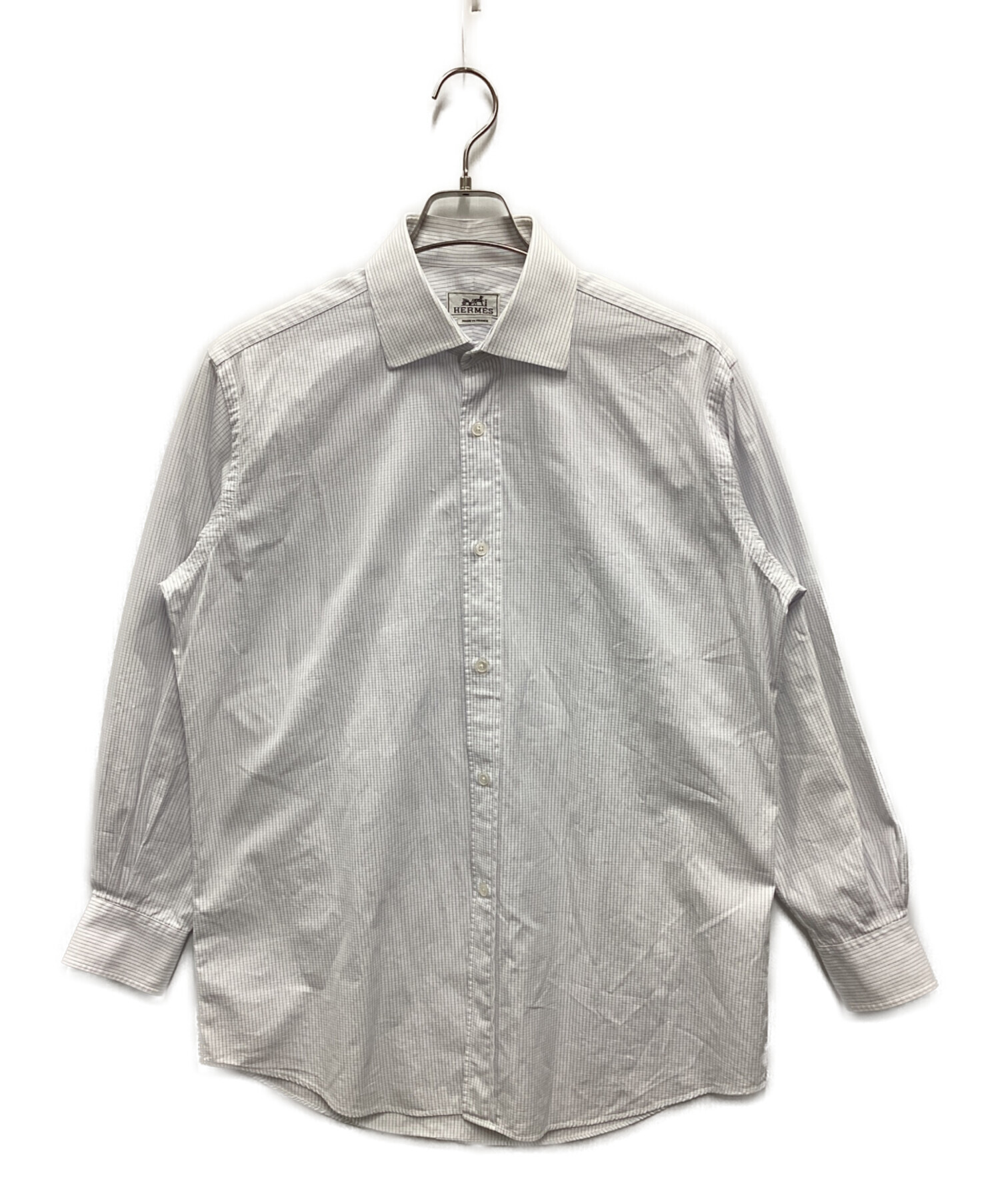 中古・古着通販】HERMES (エルメス) 袖セリエボタンチェックシャツ