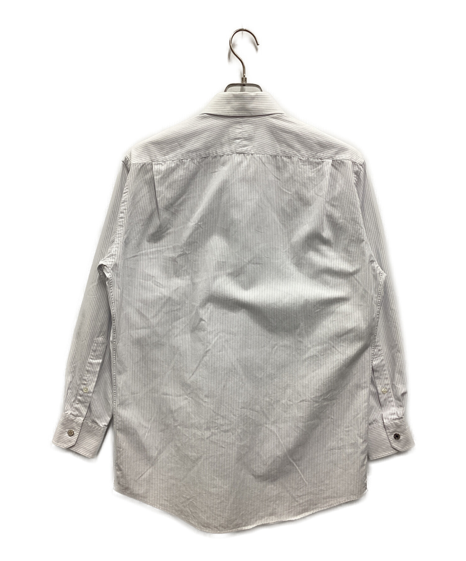HERMES エルメス セリエボタン チェックシャツ (15 1/2グレー) 中古・古着通販】HERMES (エルメス) 袖セリエボタンチェックシャツ