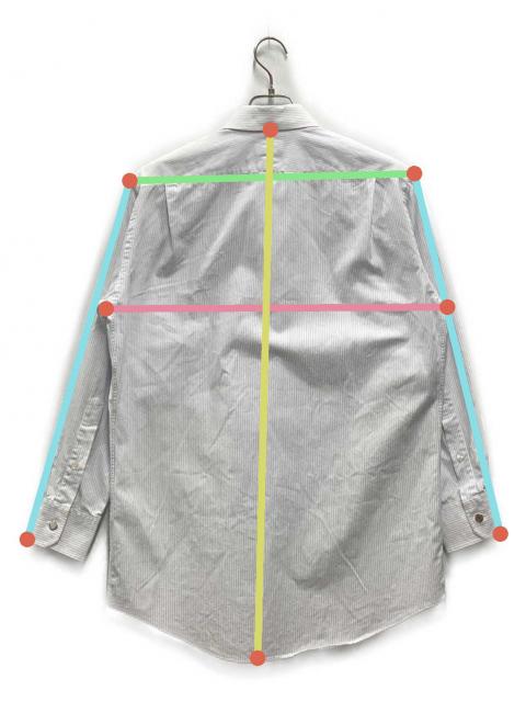 HERMES エルメス セリエボタン チェックシャツ (15 1/2グレー) 中古・古着通販】HERMES (エルメス) 袖セリエボタンチェックシャツ