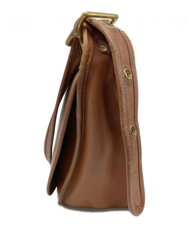 COACH レザー ショルダーバッグ ブラウン 中古・古着通販】COACH (コーチ) 【古着】レザーショルダーバッグ