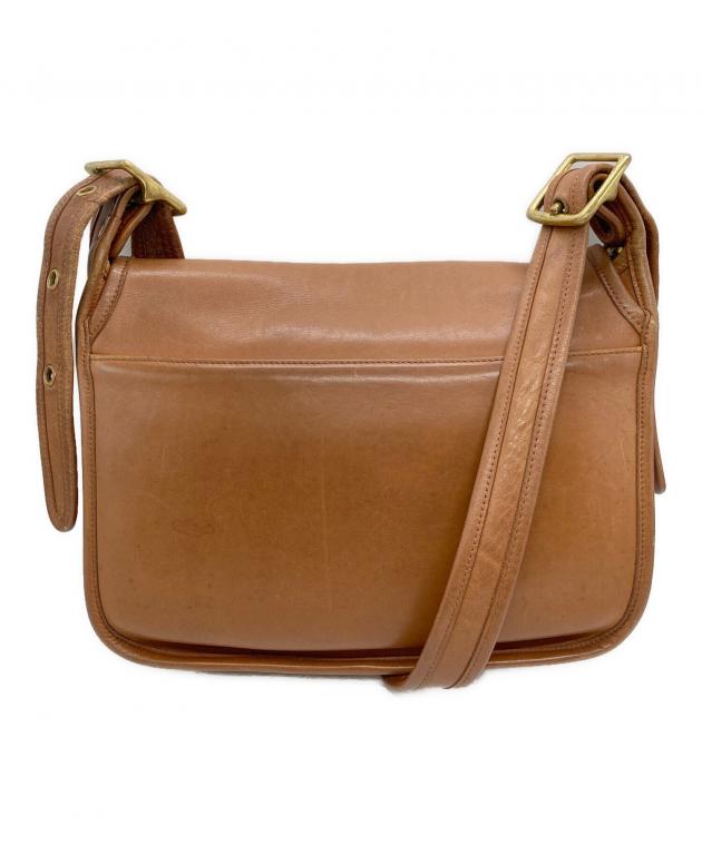 COACH レザー ショルダーバッグ ブラウン 中古・古着通販】COACH (コーチ) 【古着】レザーショルダーバッグ