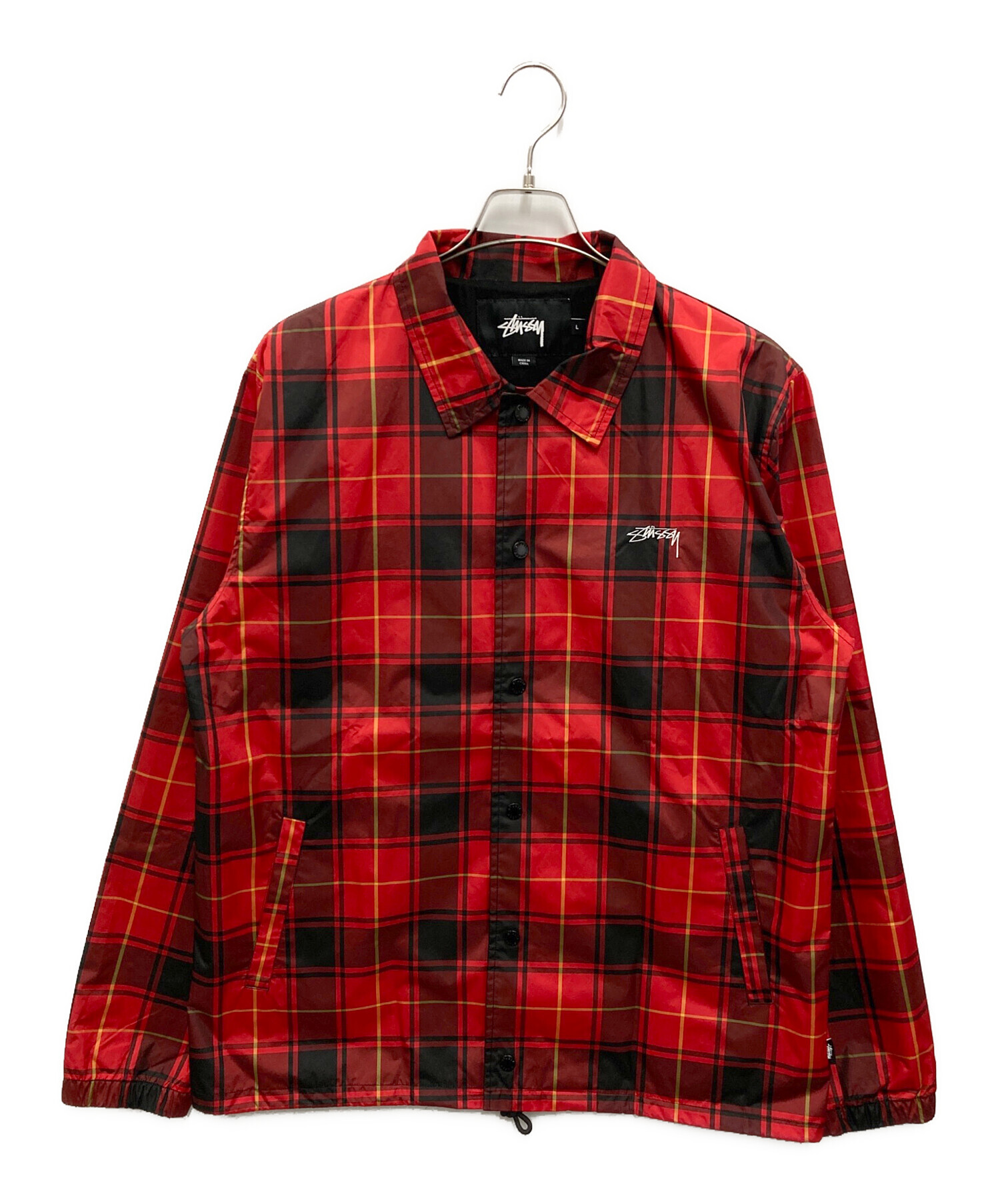 中古・古着通販】stussy (ステューシー) CRUIZE COACH JACKET レッド