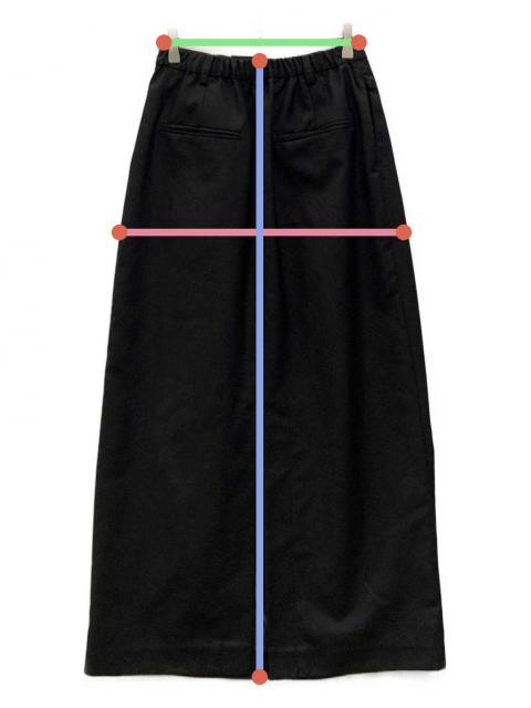 中古・古着通販】eLLa (エラ) コクーン サテン スカート ブラック