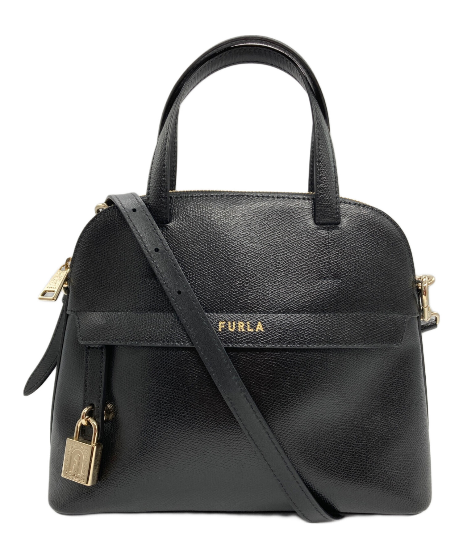 【未使用】FURLA ハイパー　ショルダーバッグ 中古・古着通販】FURLA (フルラ) パイパーショルダーバッグ ブラック