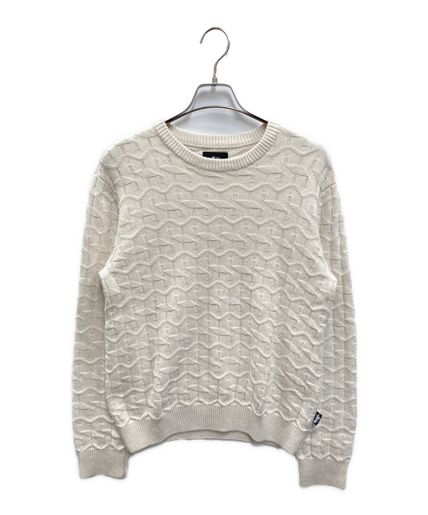 Stussy ロゴ入り クルーネックセーター 中古・古着通販】stussy (ステューシー) 総柄Sロゴクルーネックニット