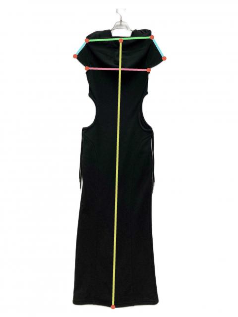 中古・古着通販】ANDMARY (アンドマリー) Emily slit dress ブラック