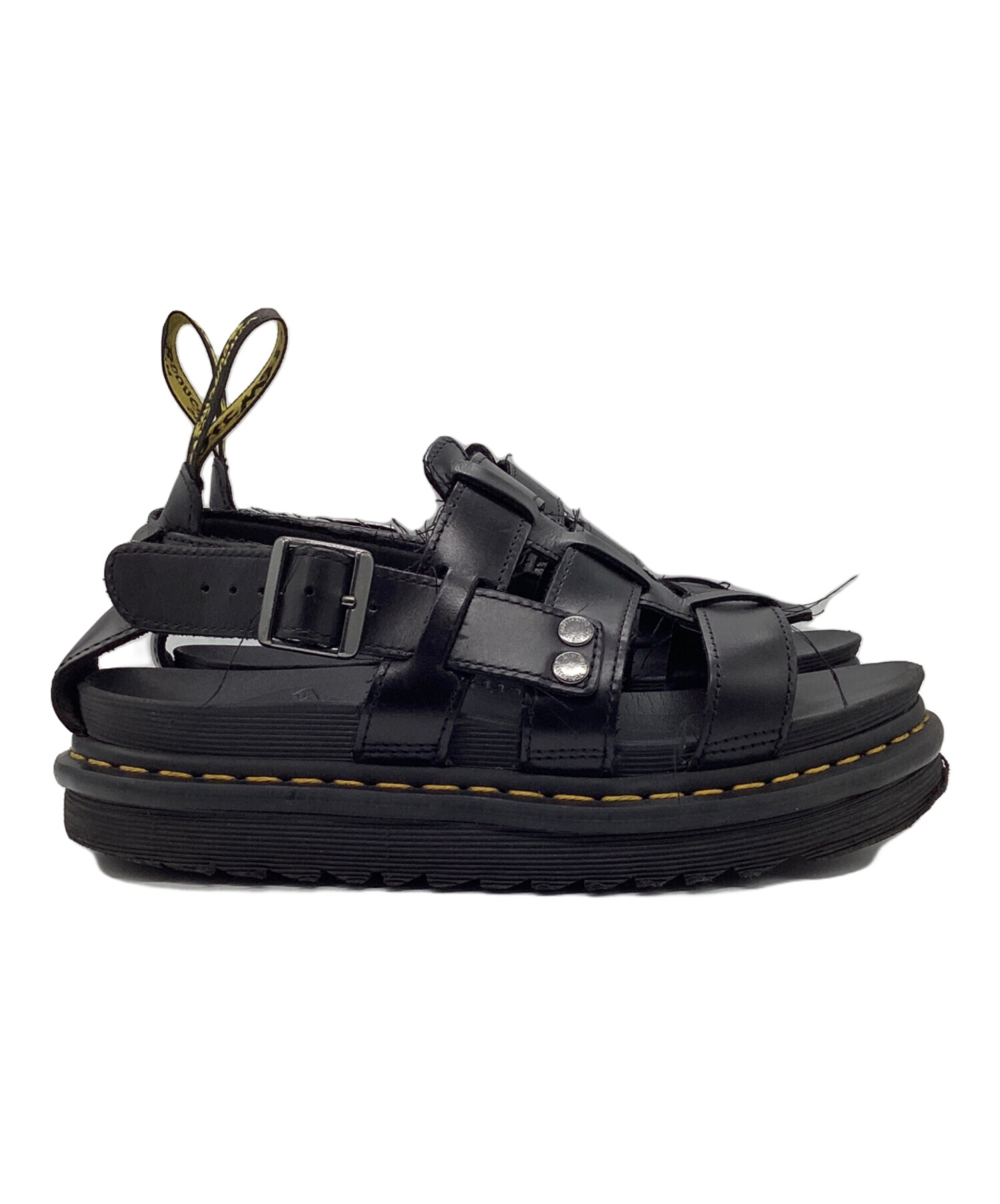 美品 ドクターマーチン TERRY フィッシャーマン サンダル UK6 黒 箱付 中古・古着通販】Dr.Martens (ドクターマーチン) TERRY サンダル