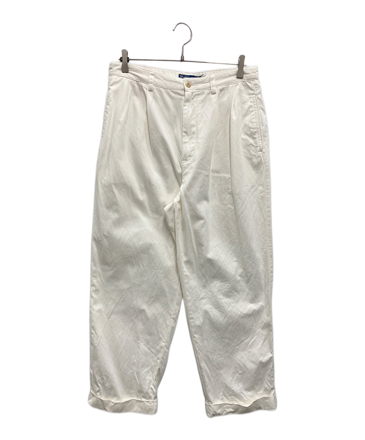 美品 正規 ポロラルフローレン コットン ツイル ストレートレッグ パンツ 中古・古着通販】POLO RALPH LAUREN (ポロ・ラルフローレン) コットン