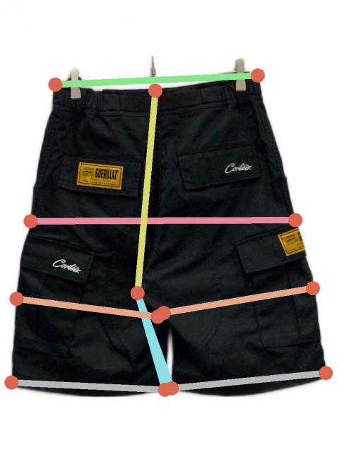 中古・古着通販】Corteiz (コーテイズ) ハーフカーゴパンツ ブラック