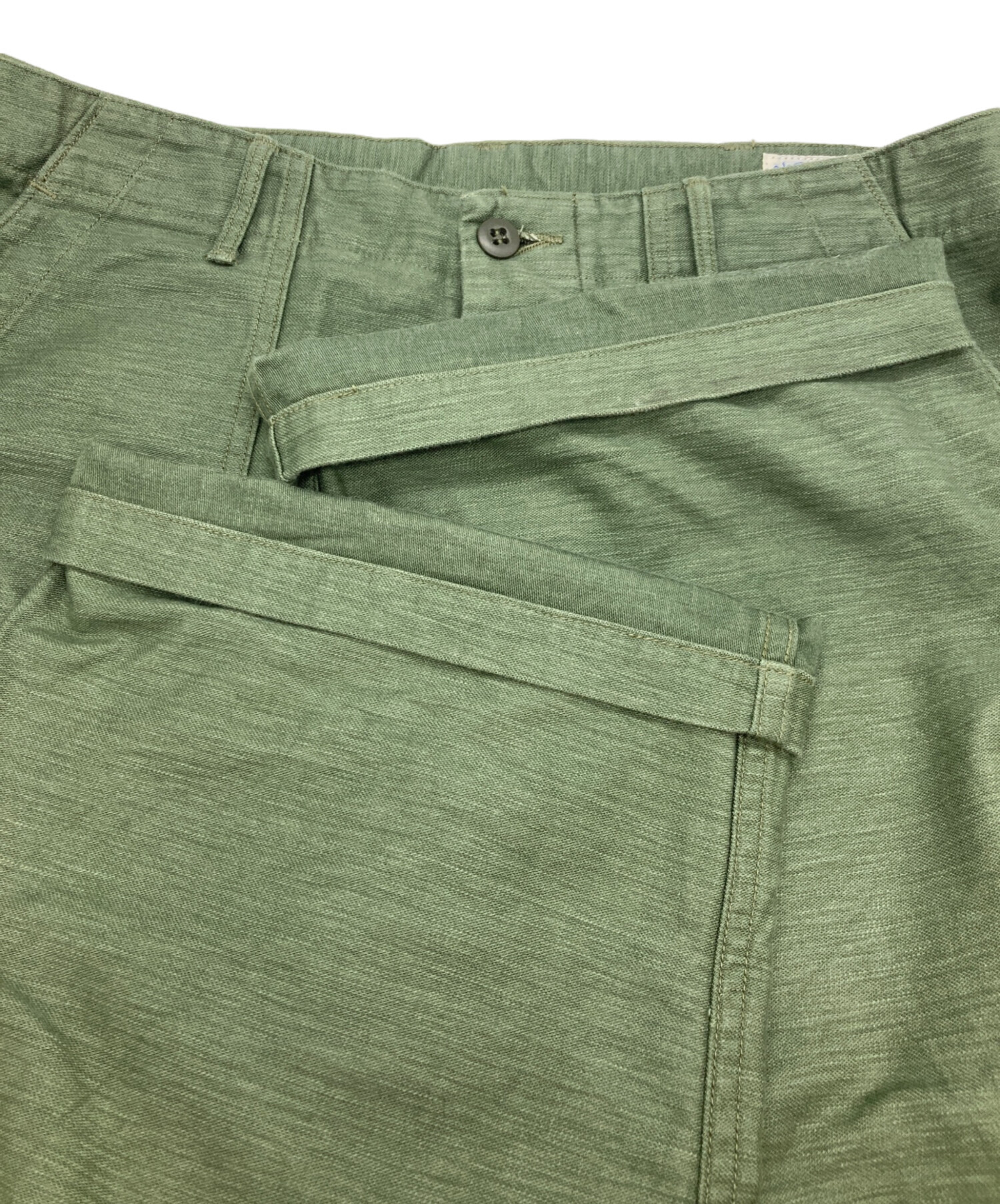 中古・古着通販】orSlow (オアスロウ) ベイカーパンツ オリーブ サイズ
