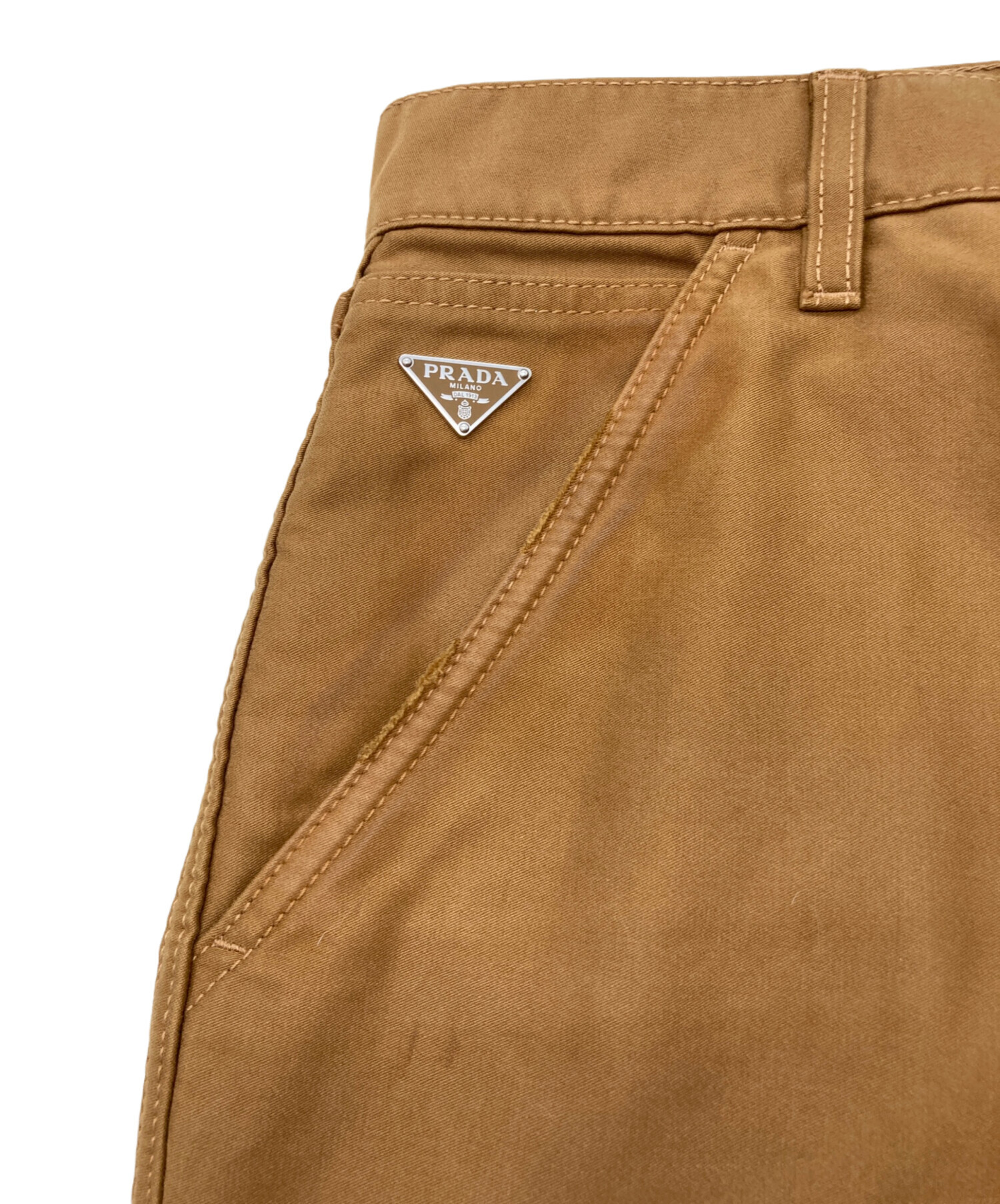中古・古着通販】PRADA (プラダ) Moleskin Pants ブラウン サイズ:32
