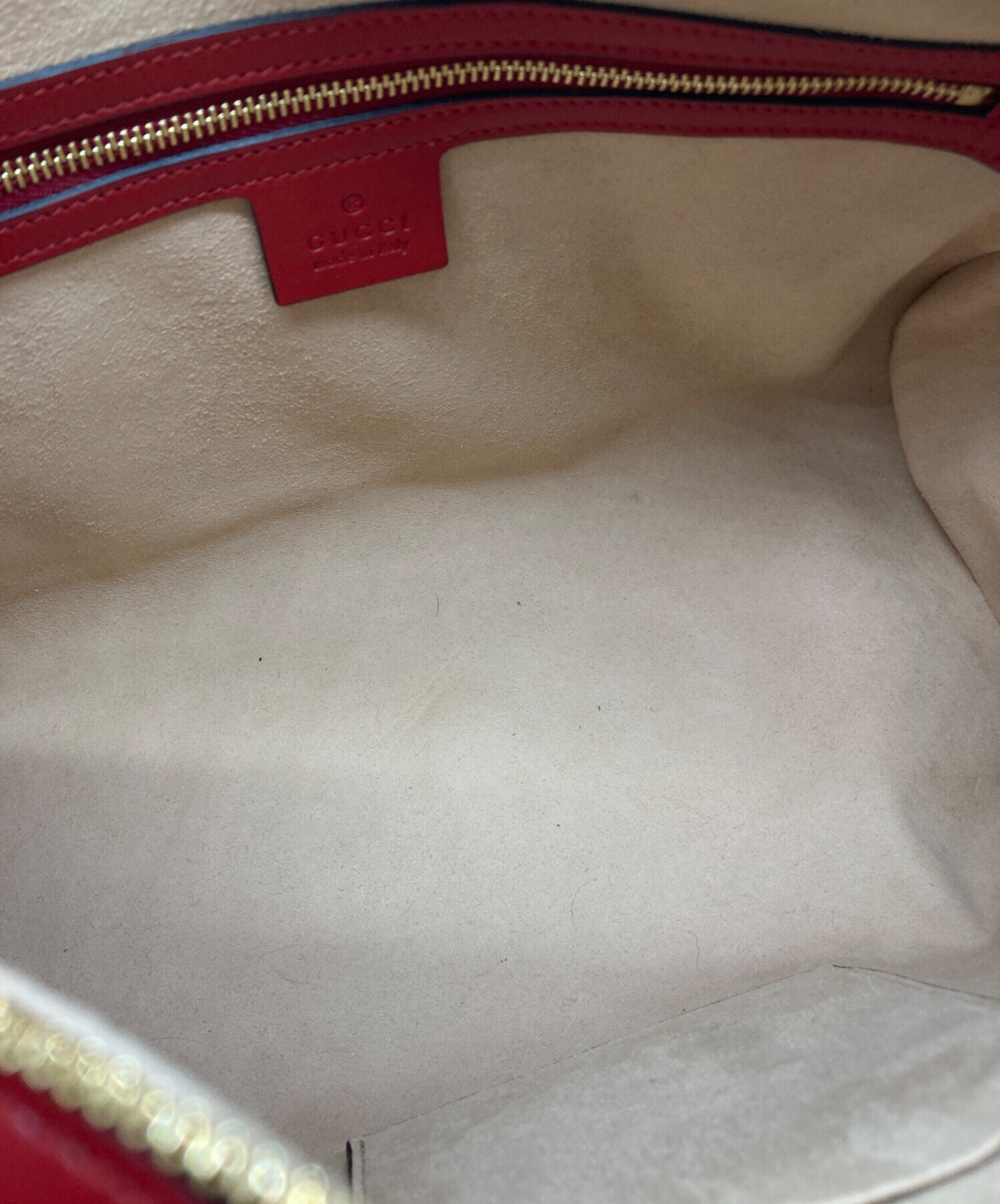 中古・古着通販】GUCCI (グッチ) グッチシマ2WAYボストンバッグ レッド