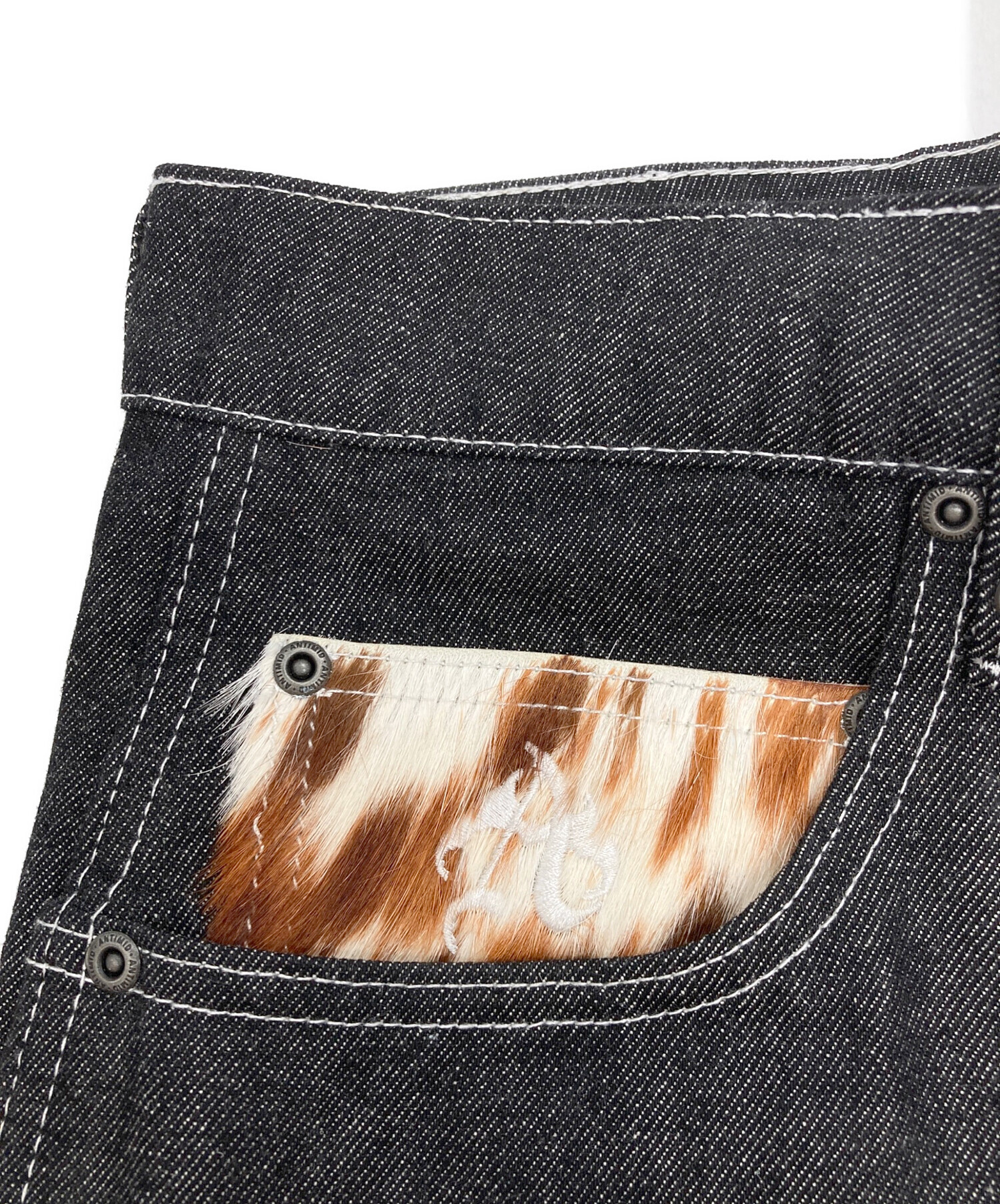 中古・古着通販】ANTIMID (アンチミッド) ブラックデニムパンツ