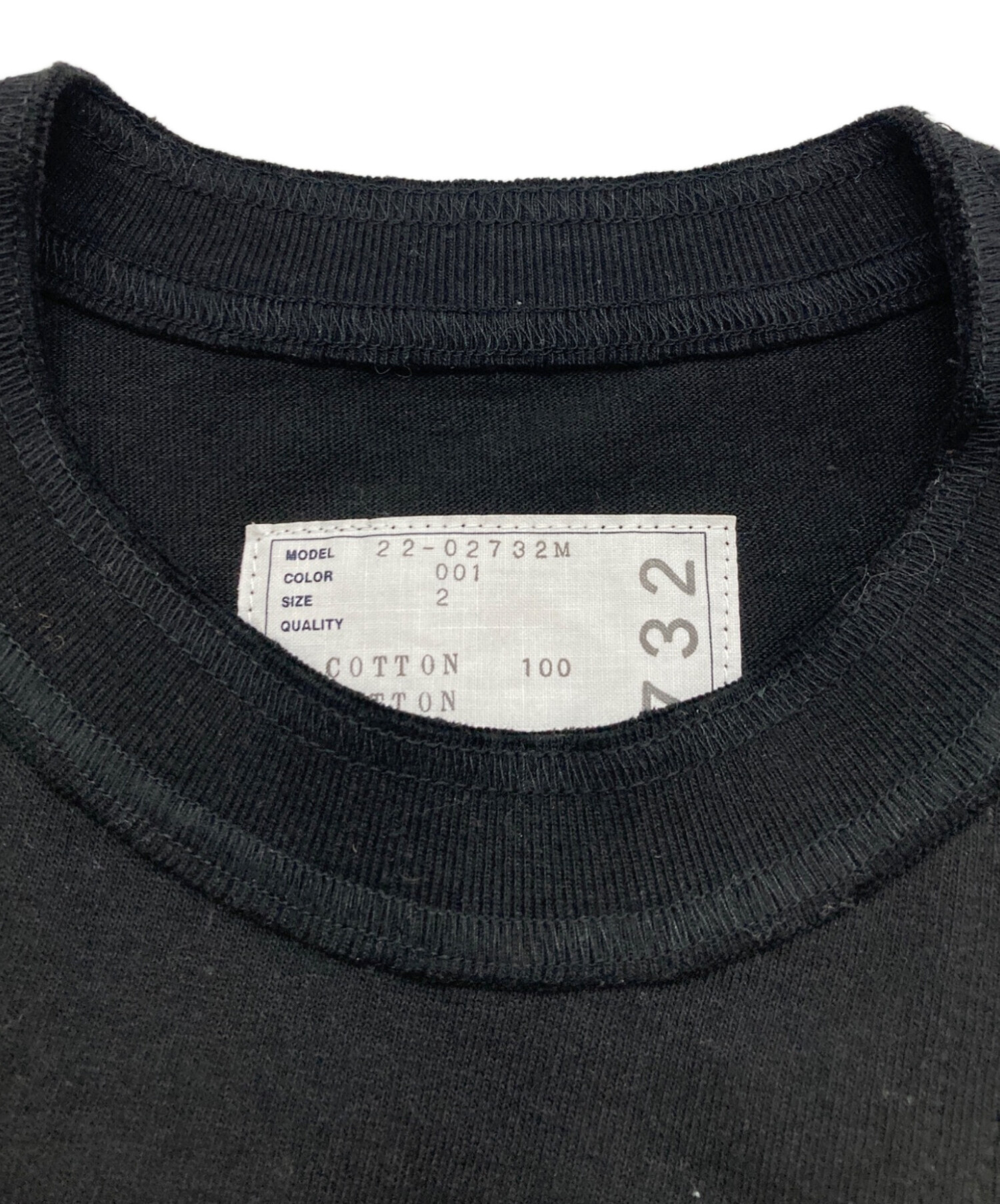 中古・古着通販】sacai (サカイ) SPORTS MIX L/S T-SHIRT ブラック
