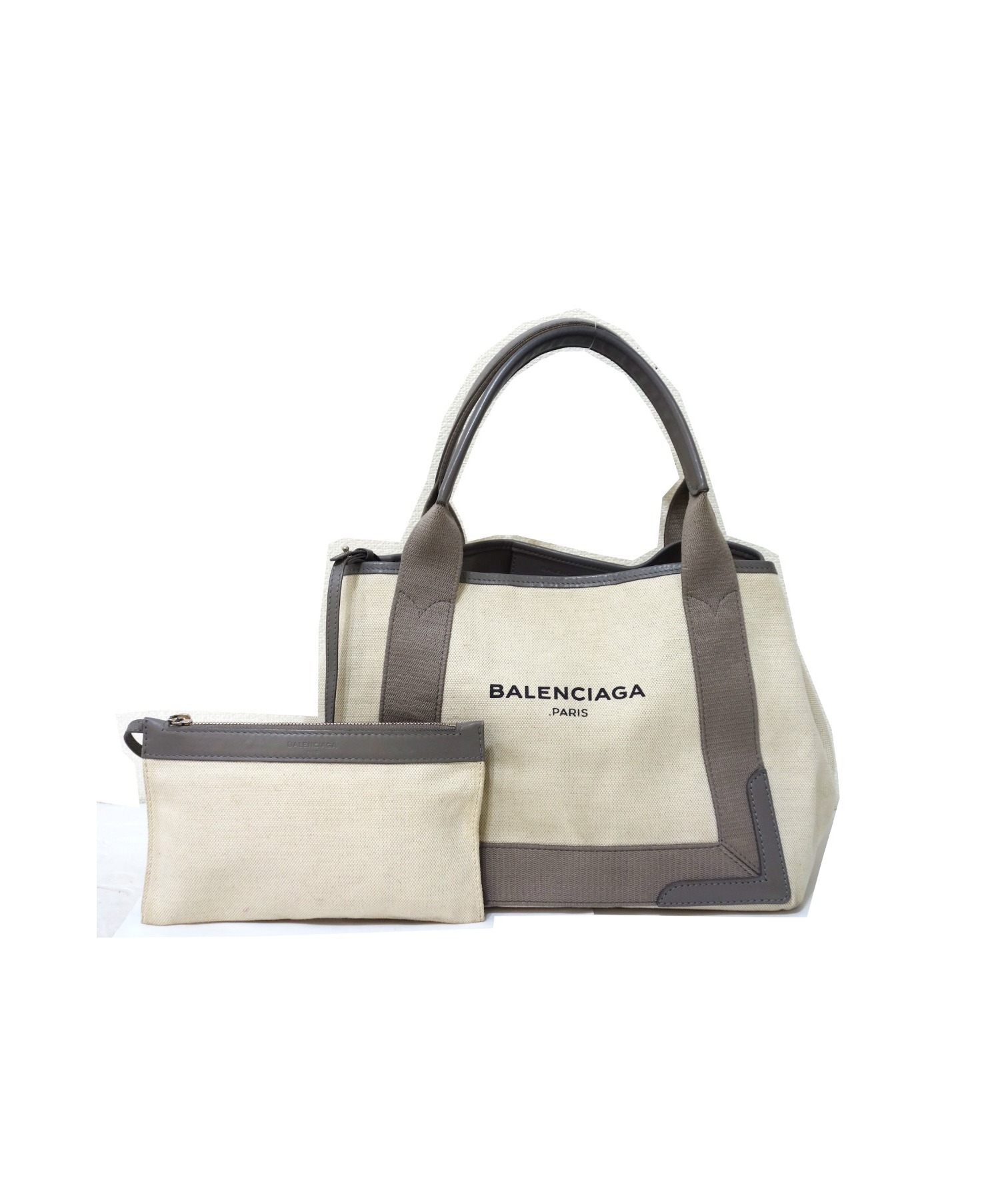 BALENCIAGA ハンドバッグ ベージュ/グレー
