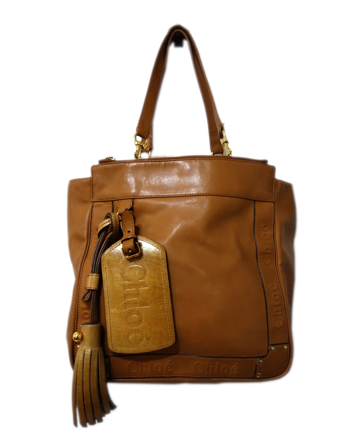 中古・古着通販】Chloe (クロエ) タッセルチャームレザートートバッグ 