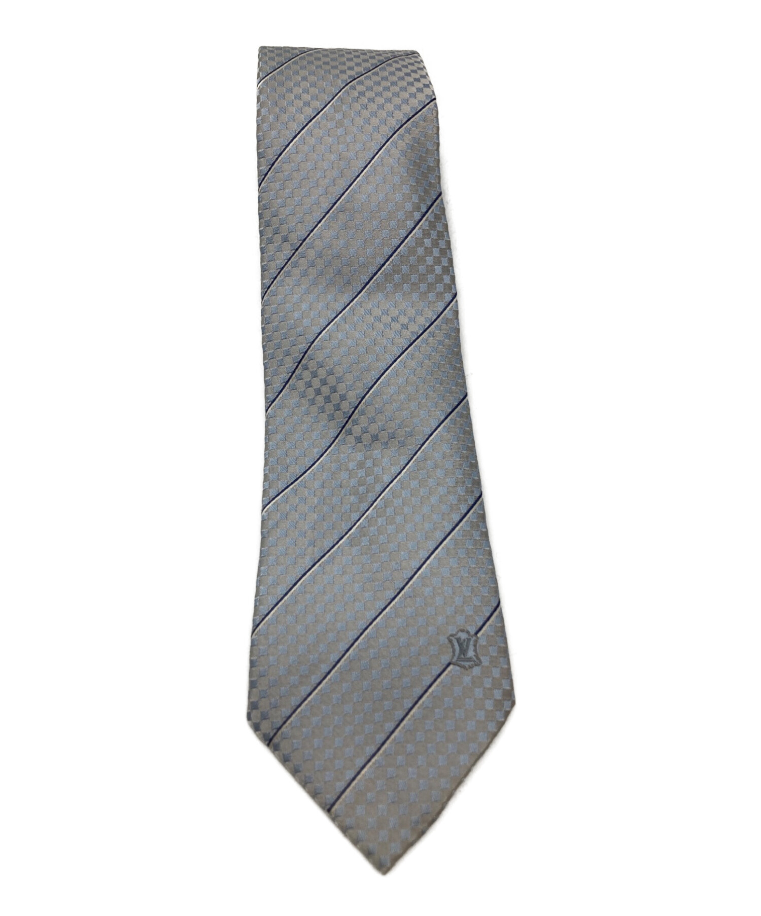 ルイヴィトン ネクタイ グレー系✨ LOUIS VUITTON シルク ネクタイ