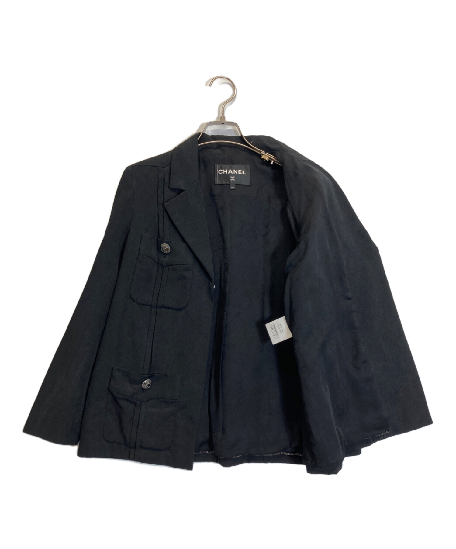 中古・古着通販】CHANEL (シャネル) テーラードジャケット ブラック 