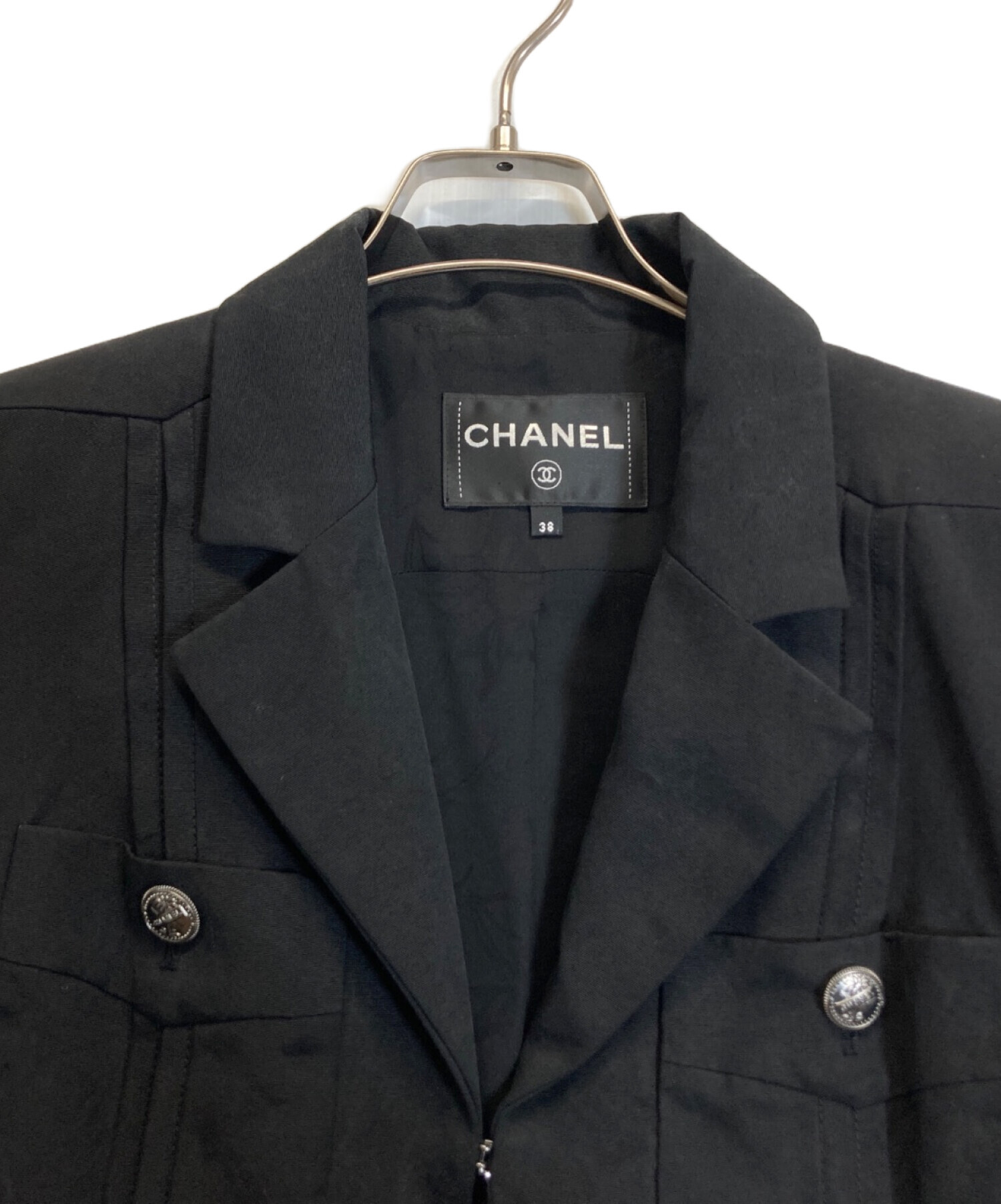 中古・古着通販】CHANEL (シャネル) テーラードジャケット ブラック 