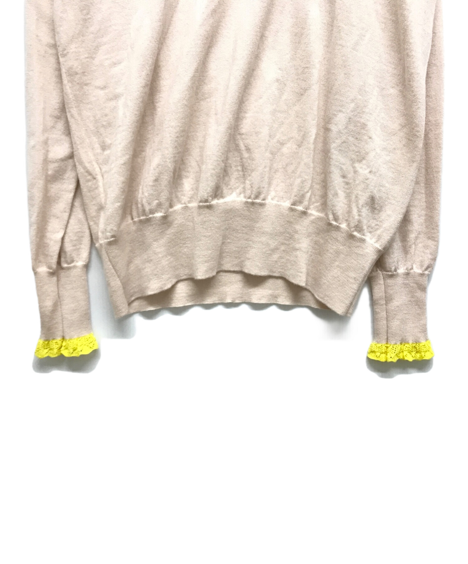 中古・古着通販】machatt (マチャット) レースカフハイネックニット