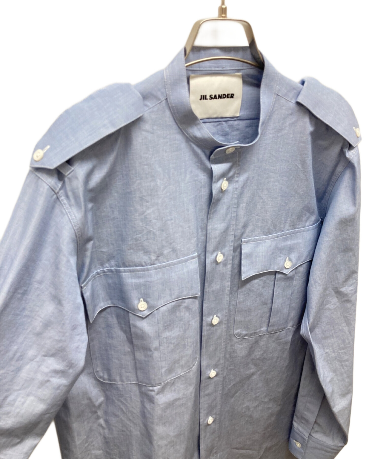 中古・古着通販】JIL SANDER (ジルサンダー) エポレット付バンドカラー 